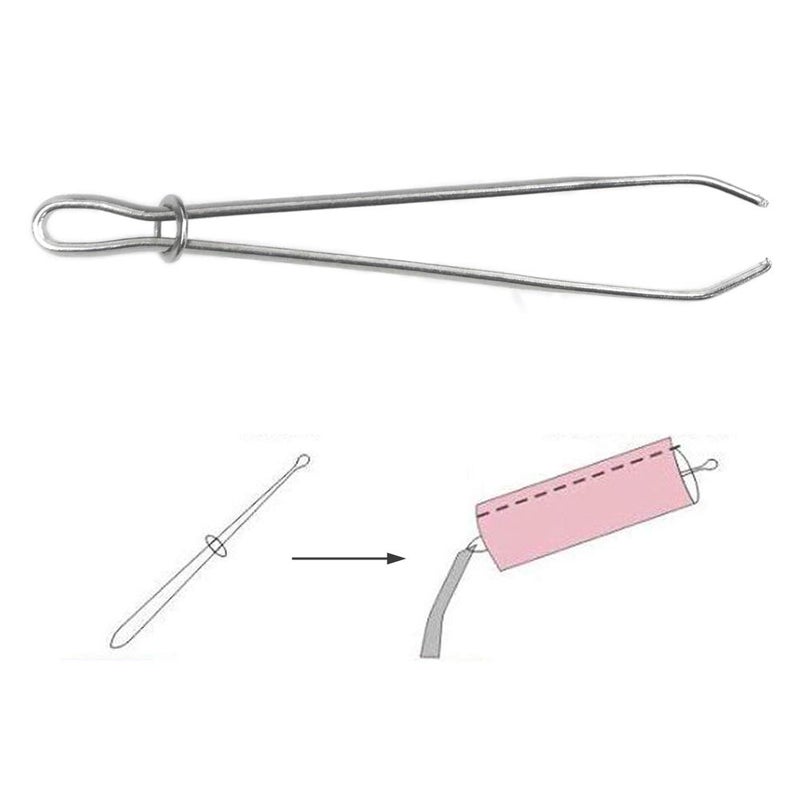 FoRapid Bodkin Needle Elastic Threader Self-Locking Tweezers Clip 78mm for Waist Band Craft Easy Pull Sewing Tool for Smooth Threading Tape Ribbon Elastic Through a Loop or Hem 2 PCS - Image 5